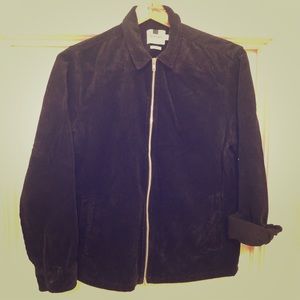 Topman Black ZIP through Corduroy Overshirt
